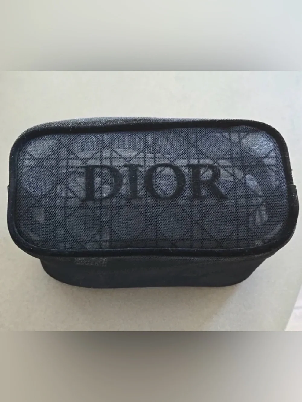 Dior 2025 Black Mesh Logo Cosmetic Case - Picture 5 of 6